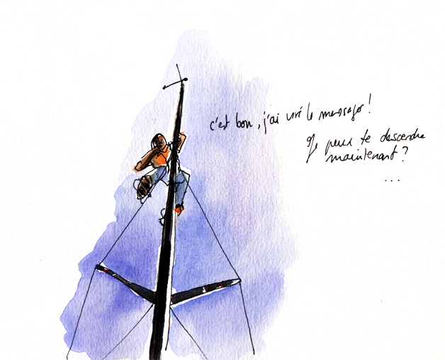 JPK en haut du mât JPK en haut du mât